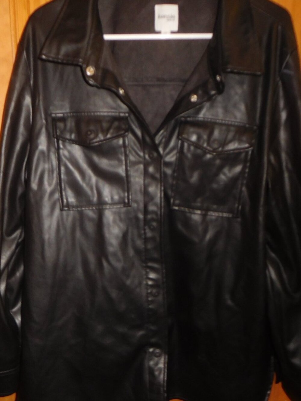Faux Leather Shirt / Jacket